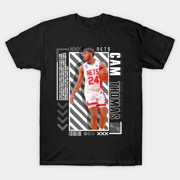 Cam Thomas Paper Poster Version 10 T-Shirt by art.Hamdan